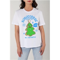 Фуфайка (футболка) женская Карнавал-3 (Молочный)