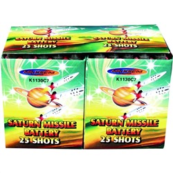Набор фейерверков K1130C7 Катюша-25 / SATURN MISSILE BATTERY (0,2" х 25)