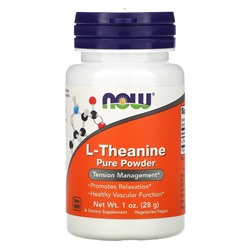 Now Foods, L-теанин, чистый порошок, 28 г (1 унция)