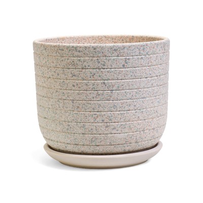 Горшок для цветов «Пряности», 2.9 л, d=19 см, h=16 см, керамический, с поддоном, белый