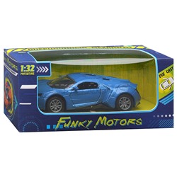 Синяя инерционная машинка Купе die-cast,1:32, открывающиеся двери