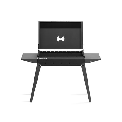 Мангал «Классика 600К», 100.2×38×69 см, 2 мм, складные ножки, боковые полки, крышка