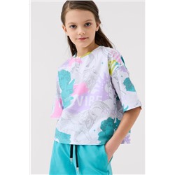 Фуфайка трикотажная для девочек (футболка) PLAYTODAY, 1240617