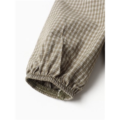 Платье для девочки «Крошка Я. Клетка», рост 74-80 см, зелёное