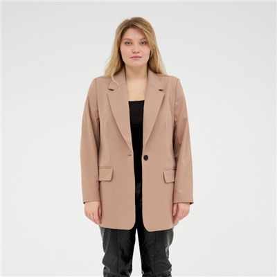 Пиджак женский MIST plus-size, размер 52, бежевый