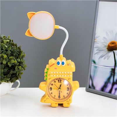 Настольная лампа «Динозаврик» LED 3 Вт от батареек АА/USB желтый 4×12×35 см RISALUX