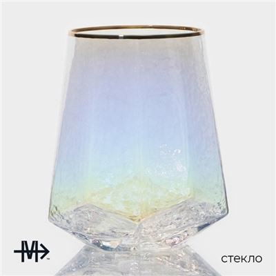 Стаканы Magistro «Дарио», 450 мл, 10×11.5 см, набор 6 шт., стекло, перламутровые