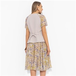 Костюм с юбкой комбинированный, Сияние уверенности ( 2 в 1, бежевый)