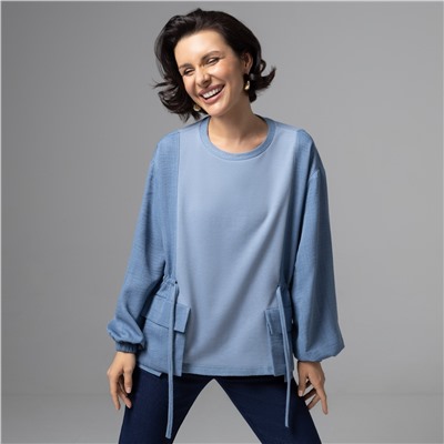 Свитшот дизайнерский, В котором удобно жить (голубой)