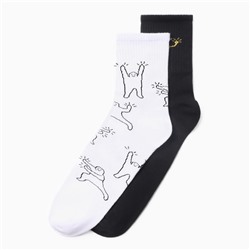 Носки мужские KAFTAN «Проснись», р. 41-44 (27-29 см), набор 2 пары