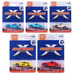 Машина "Полицейский вираж" металл. на листе