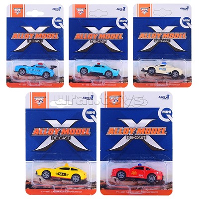 Машина "Полицейский вираж" металл. на листе