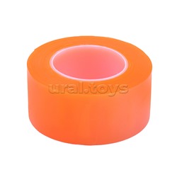Клейкая лента двусторонняя, оранжевая, многоразовая, 3х30мм, толщина 0,7мм