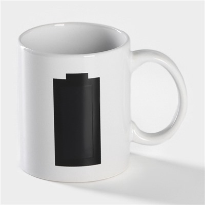 Кружка - хамелеон Доляна «Заряд энергии», 350 мл, керамика, белая