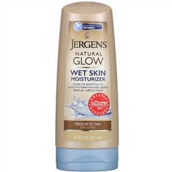 Jergens, Увлажняющее средство Natural Glow для нанесения на влажную кожу, оттенок Medium to Tan (221 мл)