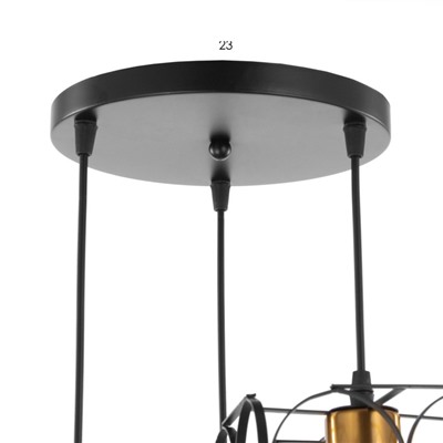 Светильник BayerLux 2086/3BK, E27, 40 Вт, чёрный