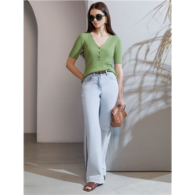 Джемпер тонкой вязки из вискозы с нейлоном