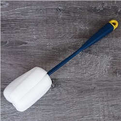 Ершик для мытья бутылок и банок с губкой 26 см / GFT-554 /уп 250/