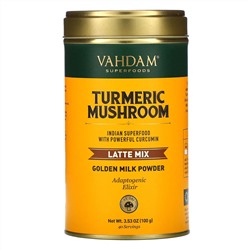 Vahdam Teas, смесь для латте, куркума и грибы, 100 г (3,53 унции)