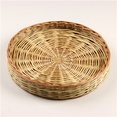 Хлебница круглая с крышкой, плетёная, d=32 см