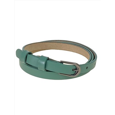 Ремень женский  из натуральной кожи, цвет бирюзовый