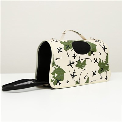 Сумка-переноска каркасная «Самолеты», размер L, 50×23×30 см