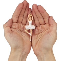 Полирезиновая подвеска "Балерина Роза" 8*3см