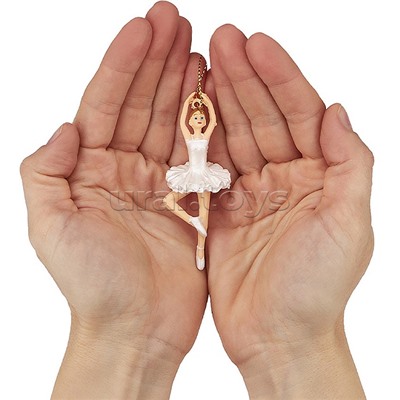 Полирезиновая подвеска "Балерина Роза" 8*3см