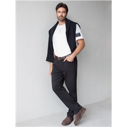 Джинсы из эластичного денима на ФЛИСЕ