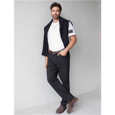 Джинсы из эластичного денима на ФЛИСЕ