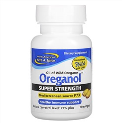 North American Herb & Spice, Oreganol, Super Strength, 60 мягких желатиновых капсул