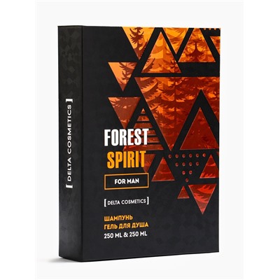 Подарочный набор мужской FOREST SPIRIT, гель для душа 250 мл, шампунь 250 мл