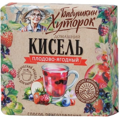 Бабушкин Хуторок. Кисель Плодово-ягодный 180 гр. мягкая упаковка