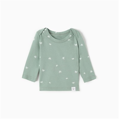 Лонгслив детский MINAKU, рост 68-74 см, оливковый