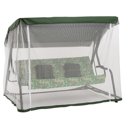 Качели садовые «Панама», 210×142×155 см, максимальная нагрузка 300 кг, зелёные