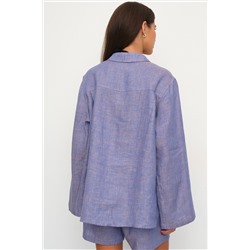 Рубашка короткая  S021_Olympic Blue/Голубой меланж