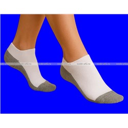 DOMINOBS носки женские укороченные белые (серая подошва) арт. 7101