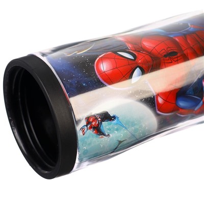 Термостакан детский со вставкой, 350 мл «Супер-мен», Человек-паук
