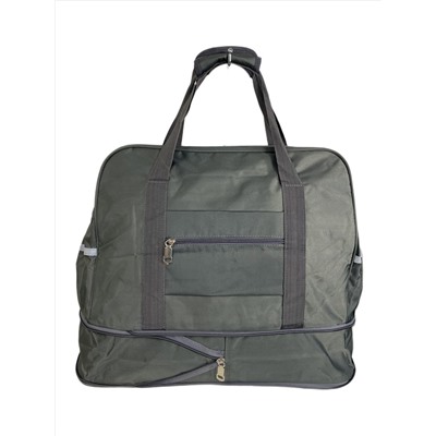 Дорожная сумка из текстиля  с принтом, цвет серый