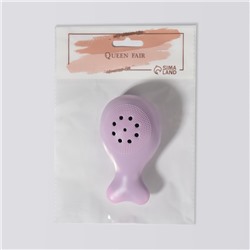 Щётка для умывания «Кит», силиконовая и поролоновая, 9.8 см, МИКС