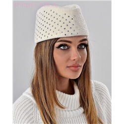 Бархат стразы россыпь Пилотка флис (56-58)