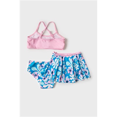 Комплект трикотажный для девочек: купальный костюм, юбка PLAYTODAY, 1244202