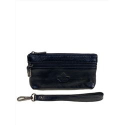 Женский кошелёк  из натуральной кожи, цвет черный