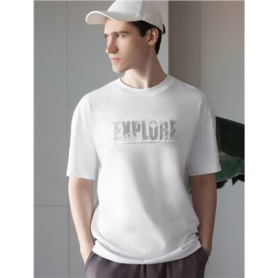 Свободная футболка  с авторским принтом