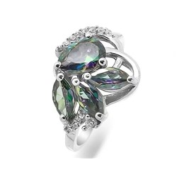 Кольцо из серебра мистик кварц, Лорен