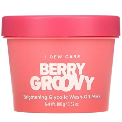 I Dew Care, Berry Groovy, осветляющая смываемая гликолевая маска для лица, 100 г (3,52 унции)