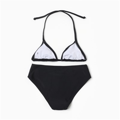 Купальник раздельный для девочек, цвет чёрный, рост 116-122 см