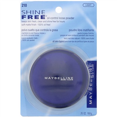 Maybelline, Shine Free, Oil-Control Loose Powder, Light, 0.7 oz (19.8 g)