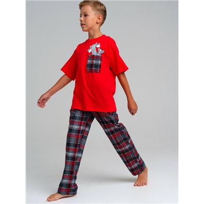 Комплект для мальчиков: брюки текстильные, фуфайка трикотажная (футболка)