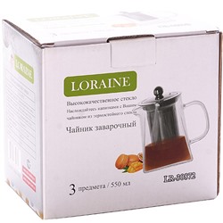30872 Заварочный чайник 550мл мет/кр LR (х24)